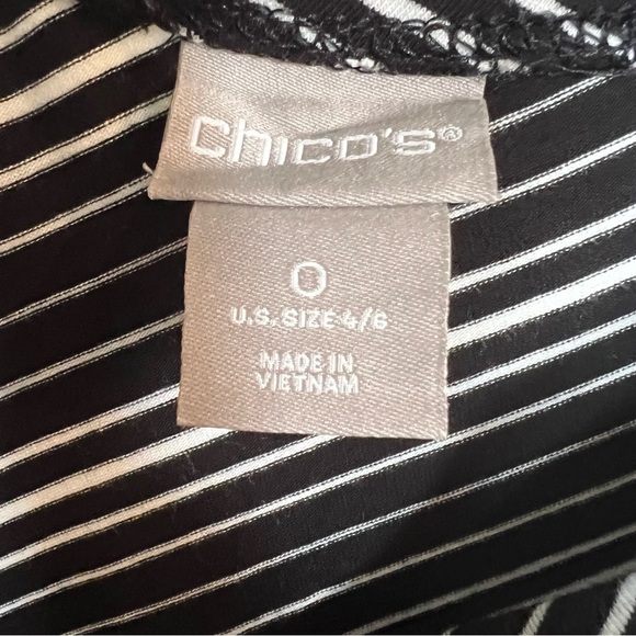 Chicos women’s Black/White Striped Stretch Maxi Skirt 0 - Picture 8 of 8